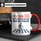50. Geburtstag Tasse lustig mit Spruch, Geschenkidee für Män – Rot [farbe:rot]