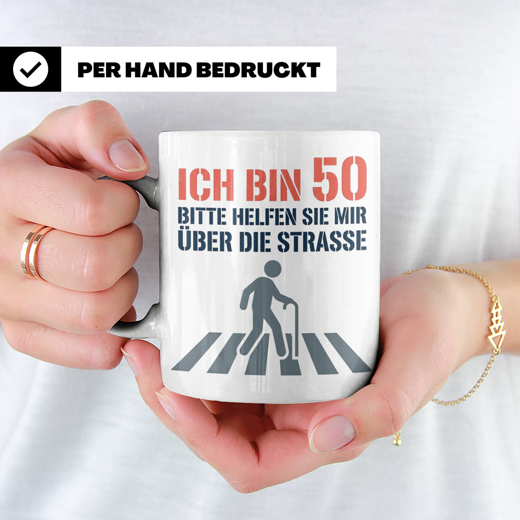50. Geburtstag Tasse lustig mit Spruch, Geschenkidee für Män – Weiß [farbe:weiß]