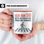 50. Geburtstag Tasse lustig mit Spruch, Geschenkidee für Män – Rot [farbe:rot]