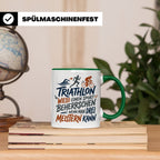 Triathlon Tasse mit Spruch Wieso einen Sport beherrschen, Ge – Grün [farbe:grün]