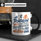 Triathlon Tasse mit Spruch Wieso einen Sport beherrschen, Ge – Schwarz [farbe:schwarz]