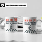 Tasse 80. Geburtstag lustig mit Spruch | Geschenk für Opa, O – Weiß [farbe:weiß]