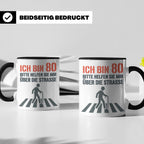 Tasse 80. Geburtstag lustig mit Spruch | Geschenk für Opa, O – Schwarz [farbe:schwarz]