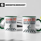 Tasse 80. Geburtstag lustig mit Spruch | Geschenk für Opa, O – Grün [farbe:grün]