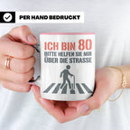 Tasse 80. Geburtstag lustig mit Spruch | Geschenk für Opa, O – Rosa [farbe:rosa]