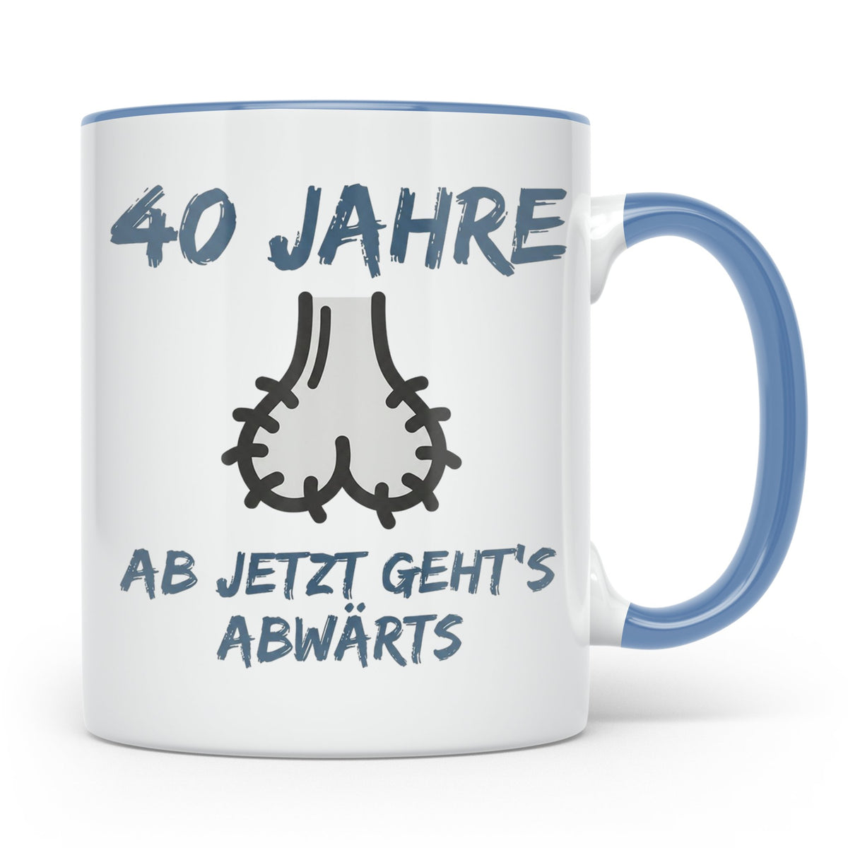 40. Geburtstag Mann Tasse lustig | Geschenkidee Kollege Freu – Blau [farbe:blau]