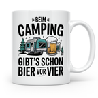 Camping Tasse Bier vor Vier - Wohnwagen Outdoor Urlaubs Gesc – Weiß [farbe:weiß]