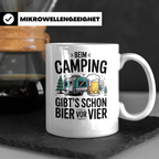 Camping Tasse Bier vor Vier - Wohnwagen Outdoor Urlaubs Gesc – Weiß [farbe:weiß]