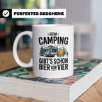 Camping Tasse Bier vor Vier - Wohnwagen Outdoor Urlaubs Gesc – Weiß [farbe:weiß]