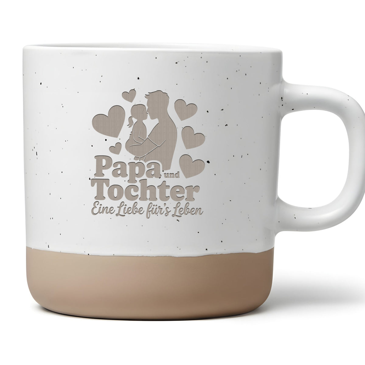 Tasse Papa und Tochter Eine Liebe fürs Leben Geschenk Vater Kaffeetasse Personalisiert Silhouette Herzen Dankeschön Geburtstag Vatertag
