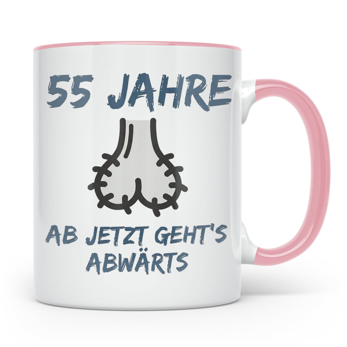55. Geburtstag Tasse für Männer | Lustiges Geschenk zum 55st – Rosa [farbe:rosa]