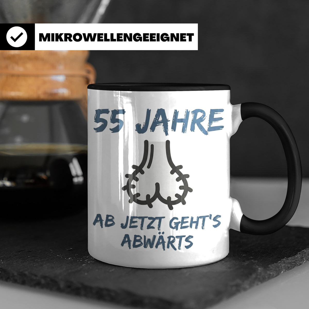 55. Geburtstag Tasse für Männer | Lustiges Geschenk zum 55st – Schwarz [farbe:schwarz]