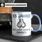 55. Geburtstag Tasse für Männer | Lustiges Geschenk zum 55st – Blau [farbe:blau]