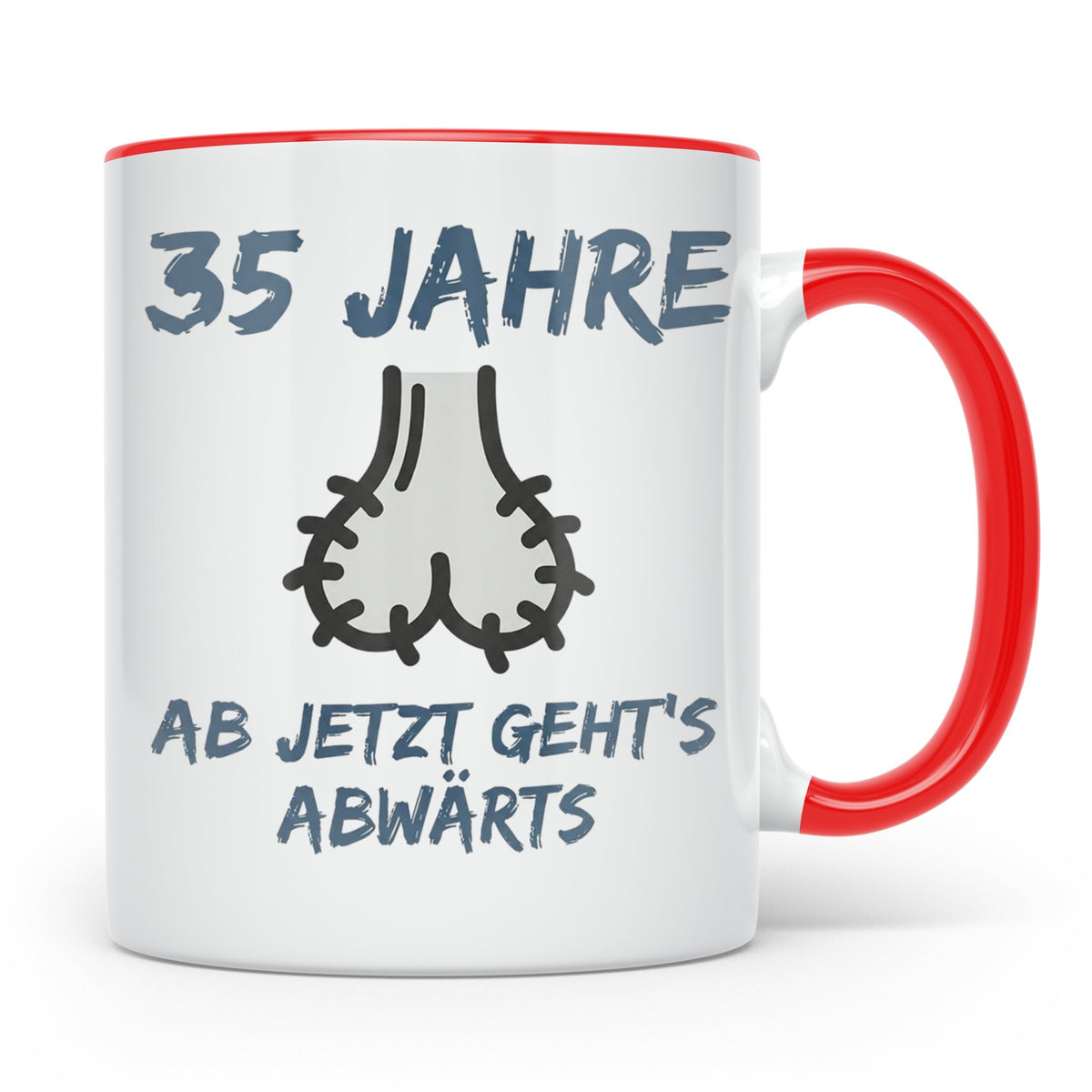 35. Geburtstag Tasse Mann Lustig Geschenk Ab jetzt geht's ab – Rot [farbe:rot]