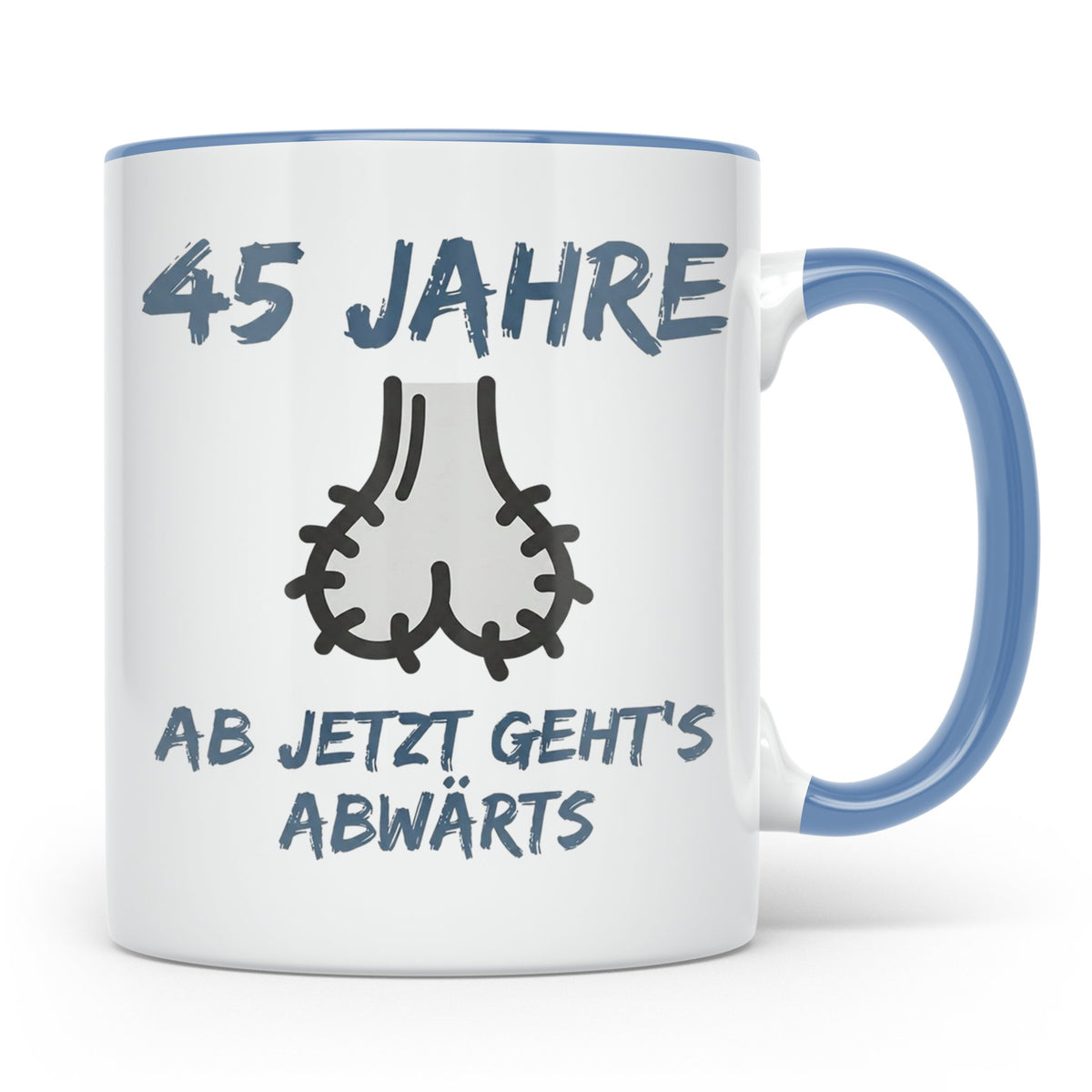 45. Geburtstag Tasse für Männer lustig mit Spruch Ab jetzt g – Blau [farbe:blau]