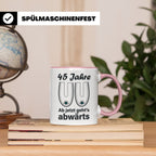 45. Geburtstag Tasse Hängebusen Abwärts Lustiges Geschenk fü – Rosa [farbe:rosa]