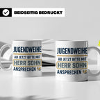 Jugendweihe Tasse für Sohn "Herr Sohn" lustiges Geschenk für – Weiß [farbe:weiß]