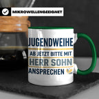 Jugendweihe Tasse für Sohn "Herr Sohn" lustiges Geschenk für – Grün [farbe:grün]
