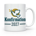 Konfirmation 2027 Tasse mit Taube, Geschenk für Konfirmand & – Weiß [farbe:weiß]