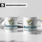Konfirmation 2027 Tasse mit Taube, Geschenk für Konfirmand & – Weiß [farbe:weiß]