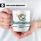 Konfirmation 2027 Tasse mit Taube, Geschenk für Konfirmand & – Weiß [farbe:weiß]
