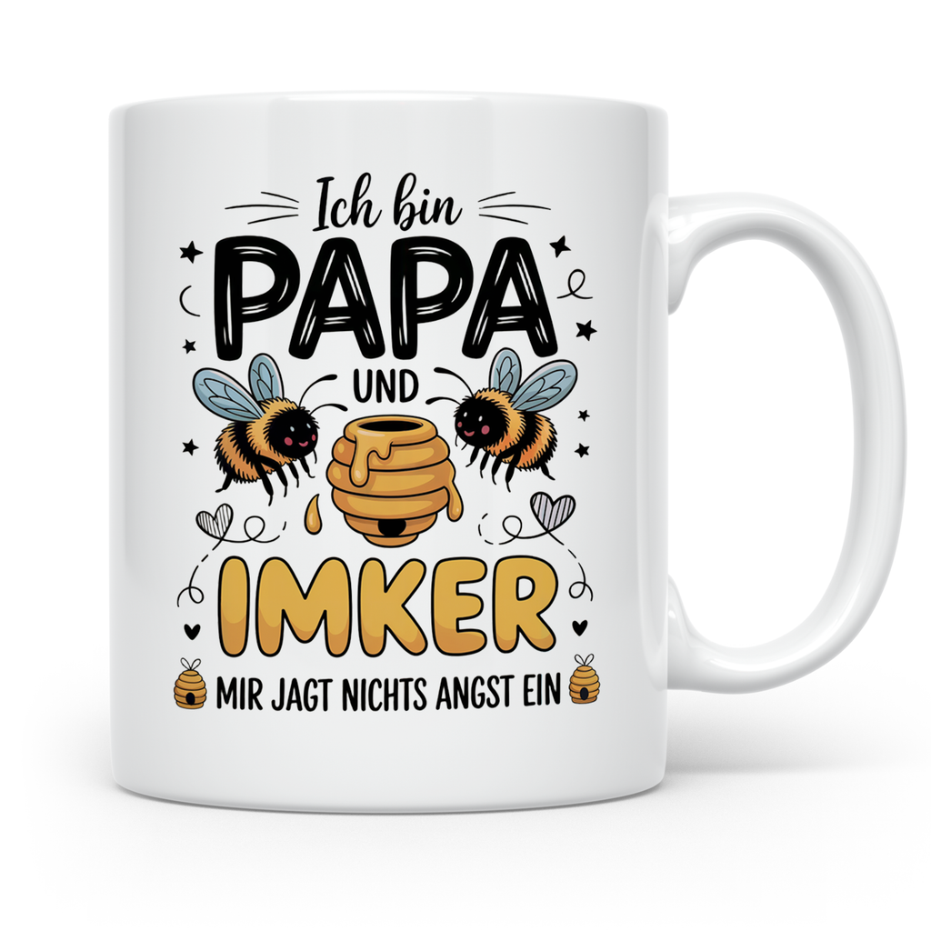 Papa Imker Tasse - Vatertag Imkergeschenke für Honigliebhabe – Weiß [farbe:weiß]