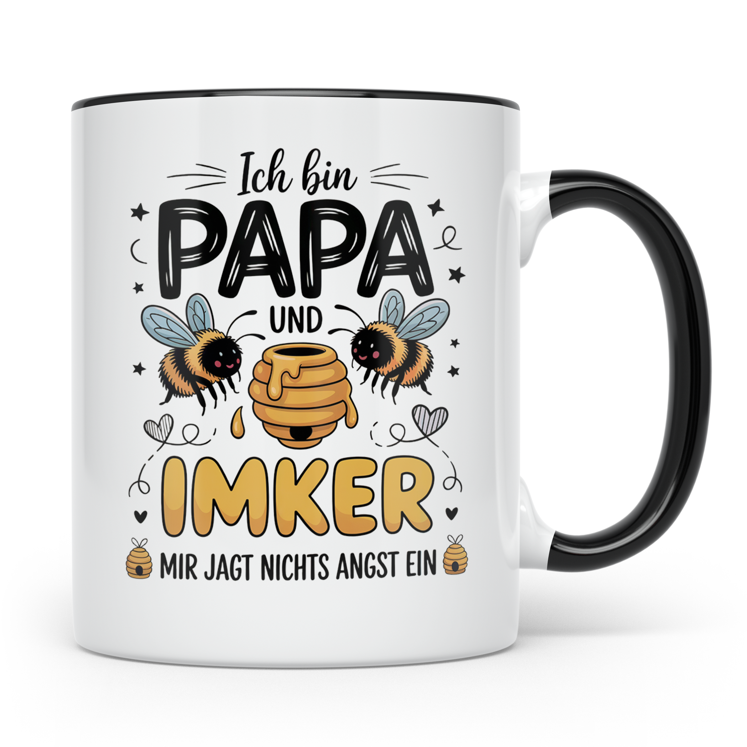 Papa Imker Tasse - Vatertag Imkergeschenke für Honigliebhabe – Schwarz [farbe:schwarz]
