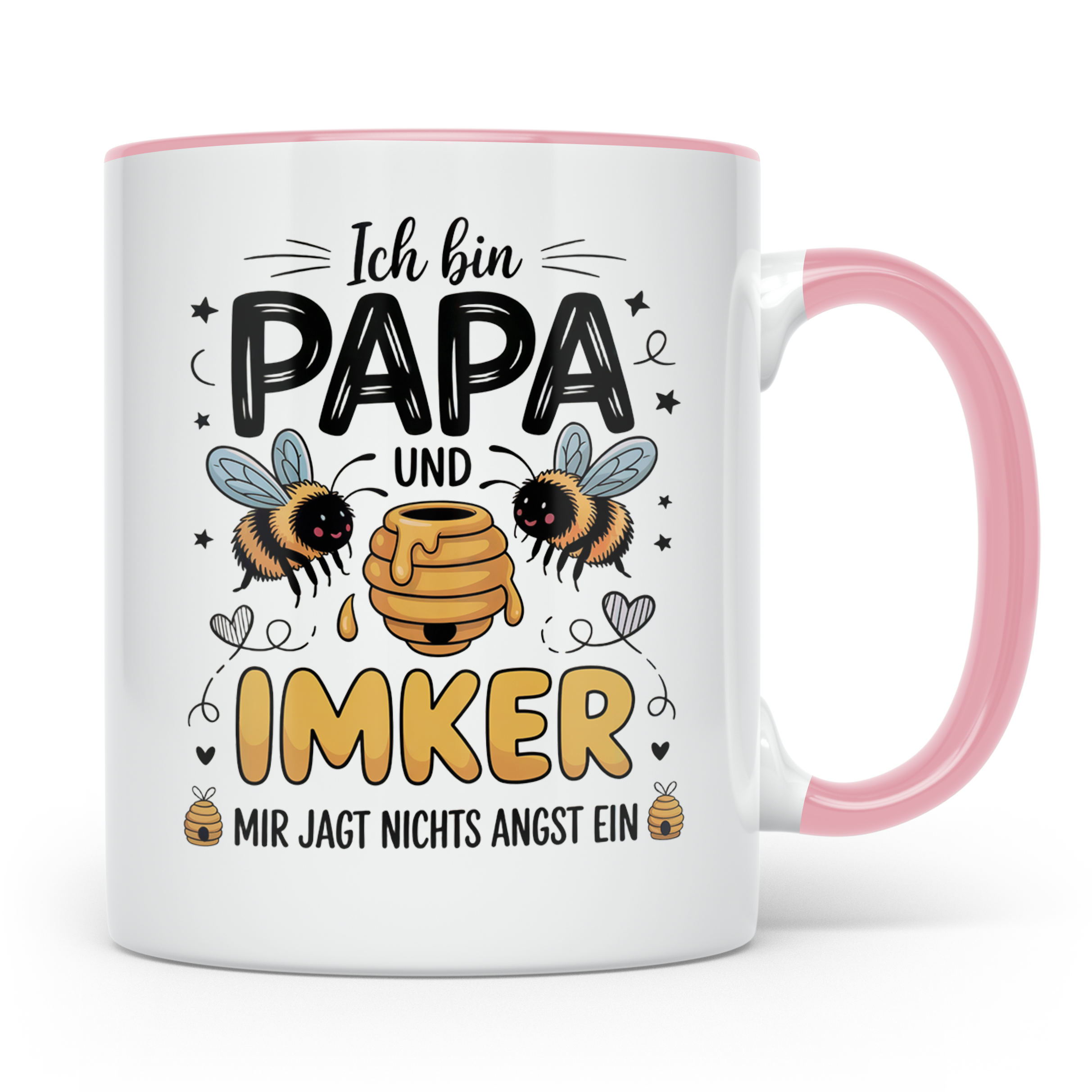 Papa Imker Tasse - Vatertag Imkergeschenke für Honigliebhabe – Rosa [farbe:rosa]