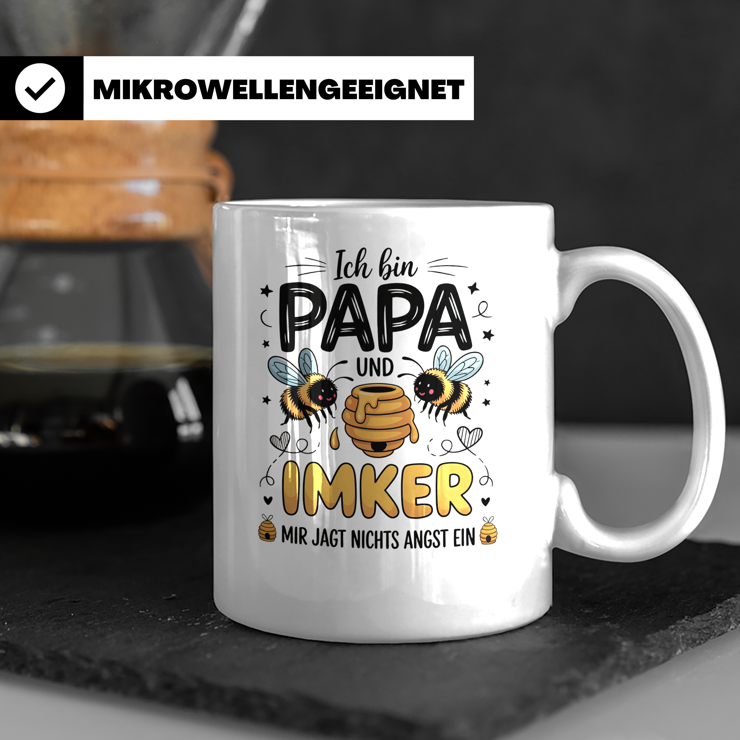Papa Imker Tasse - Vatertag Imkergeschenke für Honigliebhabe – Weiß [farbe:weiß]