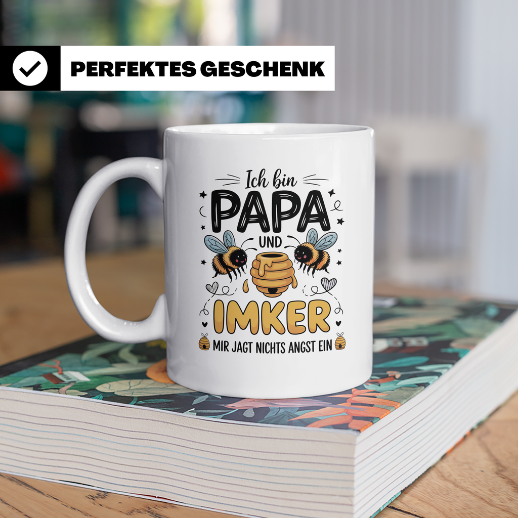 Papa Imker Tasse - Vatertag Imkergeschenke für Honigliebhabe – Weiß [farbe:weiß]
