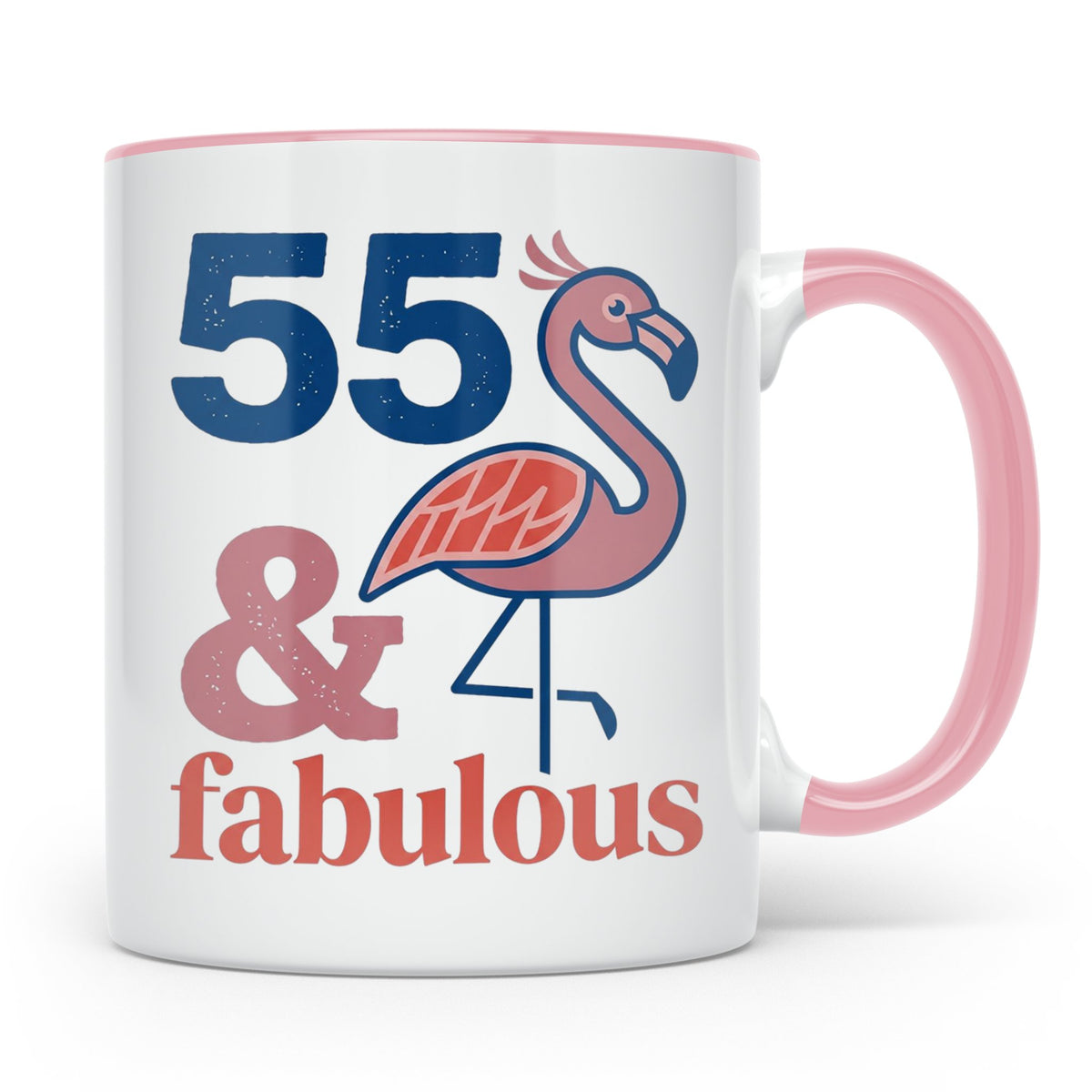 55. Geburtstag Tasse Flamingo, 55 & Fabulous Geschenk für Fr – Rosa [farbe:rosa]