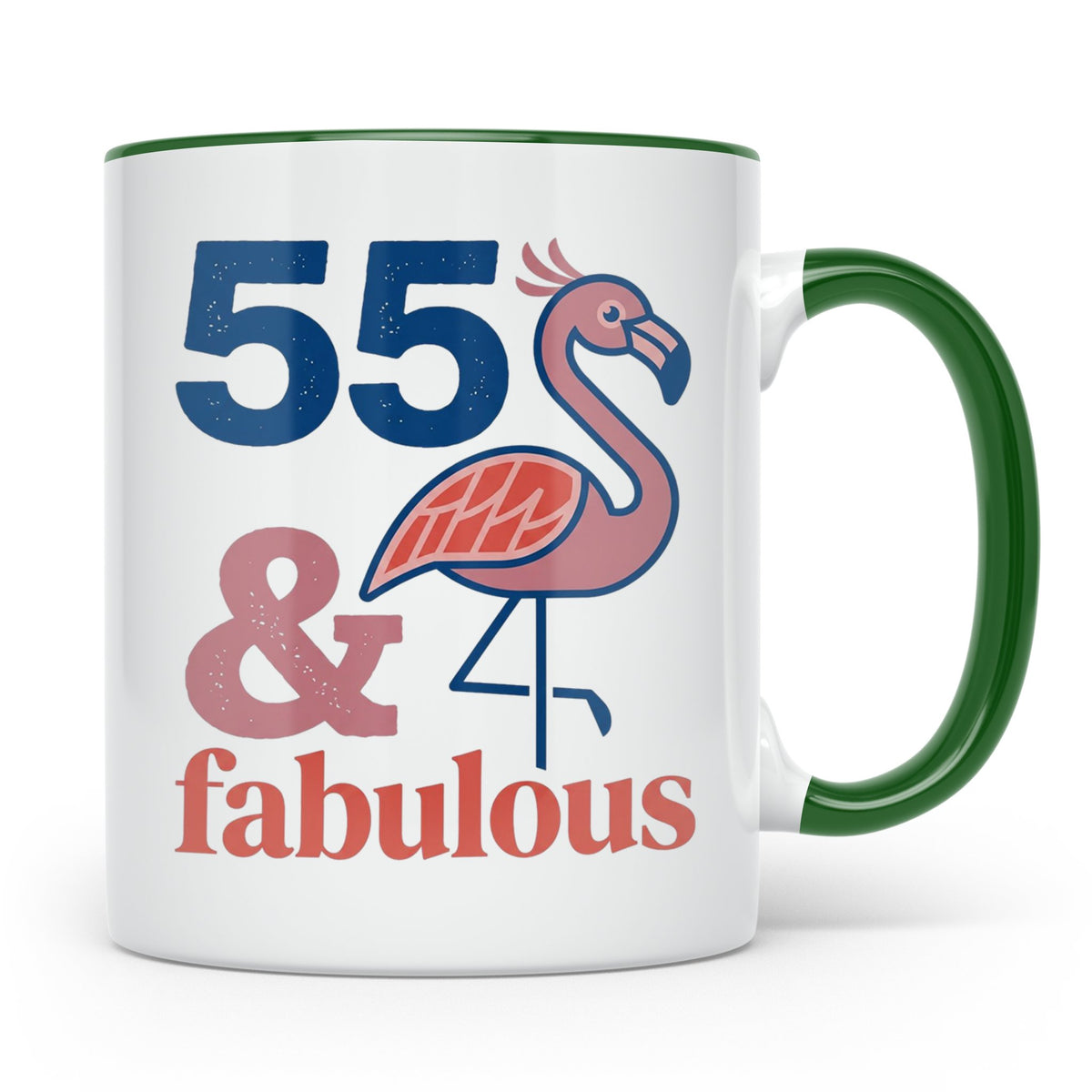 55. Geburtstag Tasse Flamingo, 55 & Fabulous Geschenk für Fr – Grün [farbe:grün]