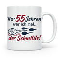 Tasse 55. Geburtstag Mann Geschenk lustig, Spruch "Vor 55 Ja – Weiß [farbe:weiß]