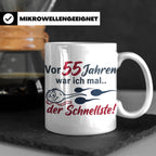 Tasse 55. Geburtstag Mann Geschenk lustig, Spruch "Vor 55 Ja – Weiß [farbe:weiß]