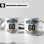 60. Geburtstag Tasse Das Leben beginnt mit 60 Geschenk für M – Weiß [farbe:weiß]