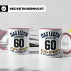 60. Geburtstag Tasse Das Leben beginnt mit 60 Geschenk für M – Rosa [farbe:rosa]