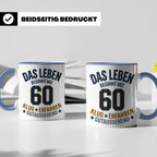 60. Geburtstag Tasse Das Leben beginnt mit 60 Geschenk für M – Blau [farbe:blau]