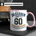 60. Geburtstag Tasse Das Leben beginnt mit 60 Geschenk für M – Rosa [farbe:rosa]