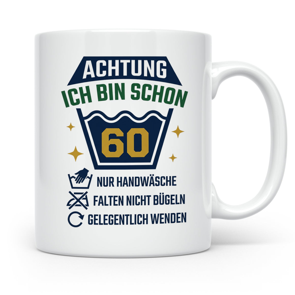 60. Geburtstag Tasse lustig mit Spruch, Geschenkidee für Man – Weiß [farbe:weiß]