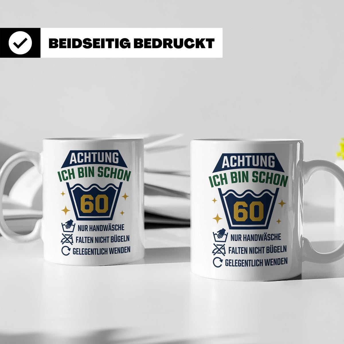 60. Geburtstag Tasse lustig mit Spruch, Geschenkidee für Man – Weiß [farbe:weiß]