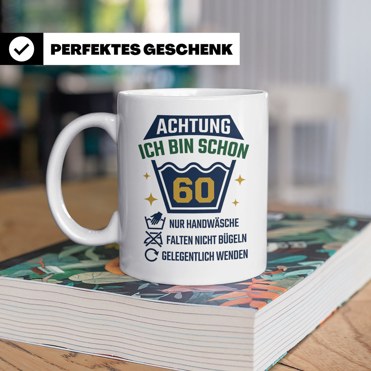 60. Geburtstag Tasse lustig mit Spruch, Geschenkidee für Man – Weiß [farbe:weiß]