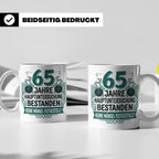 65. Geburtstag Tasse Mann lustig, Hauptuntersuchung bestande – Weiß [farbe:weiß]