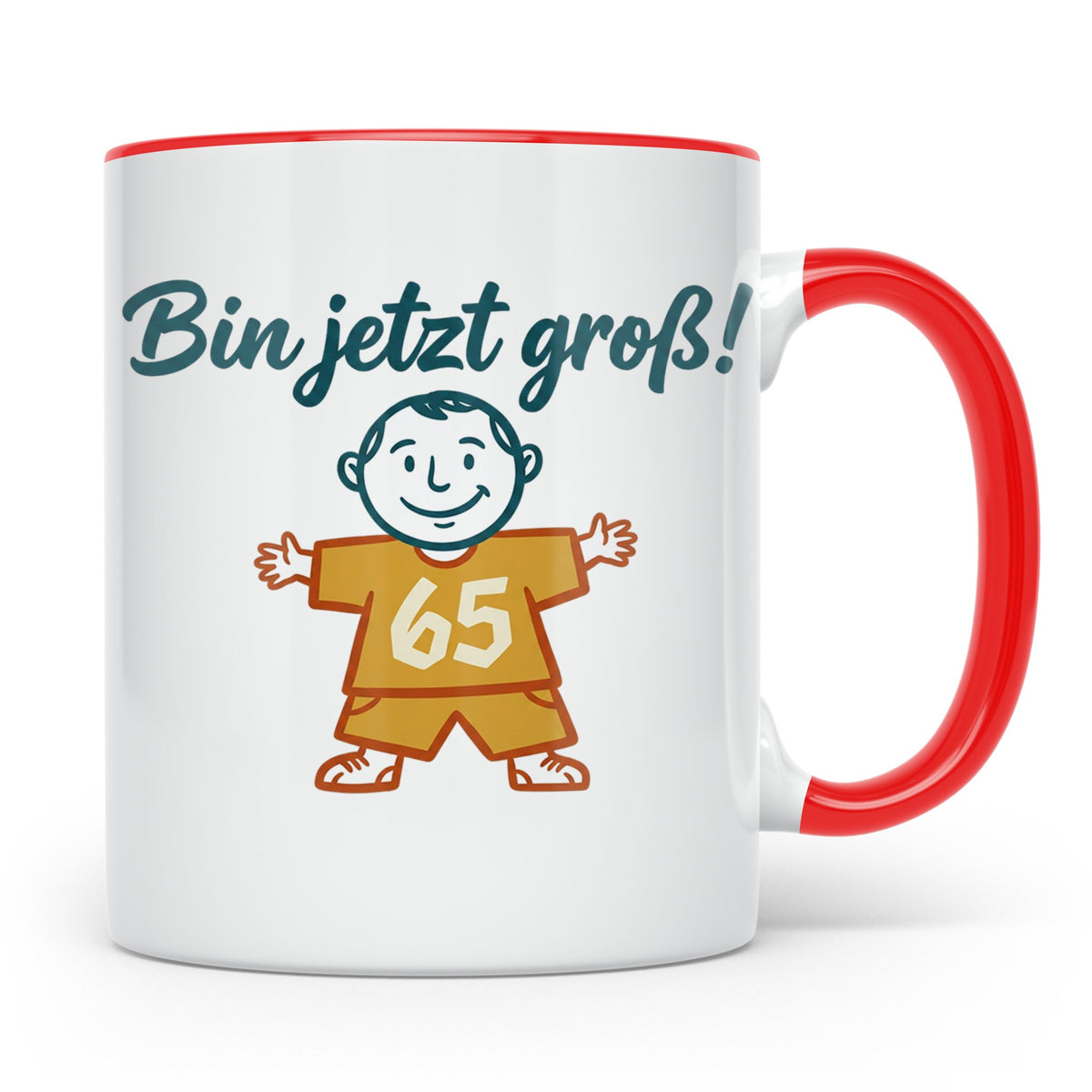 65. Geburtstag Tasse für Mann | Lustiger Spruch Bin jetzt gr – Rot [farbe:rot]