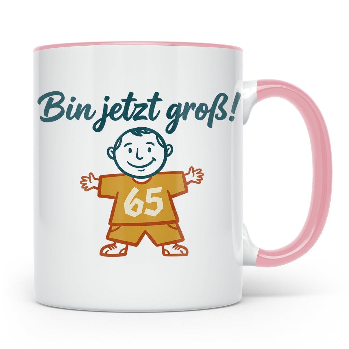 65. Geburtstag Tasse für Mann | Lustiger Spruch Bin jetzt gr – Rosa [farbe:rosa]