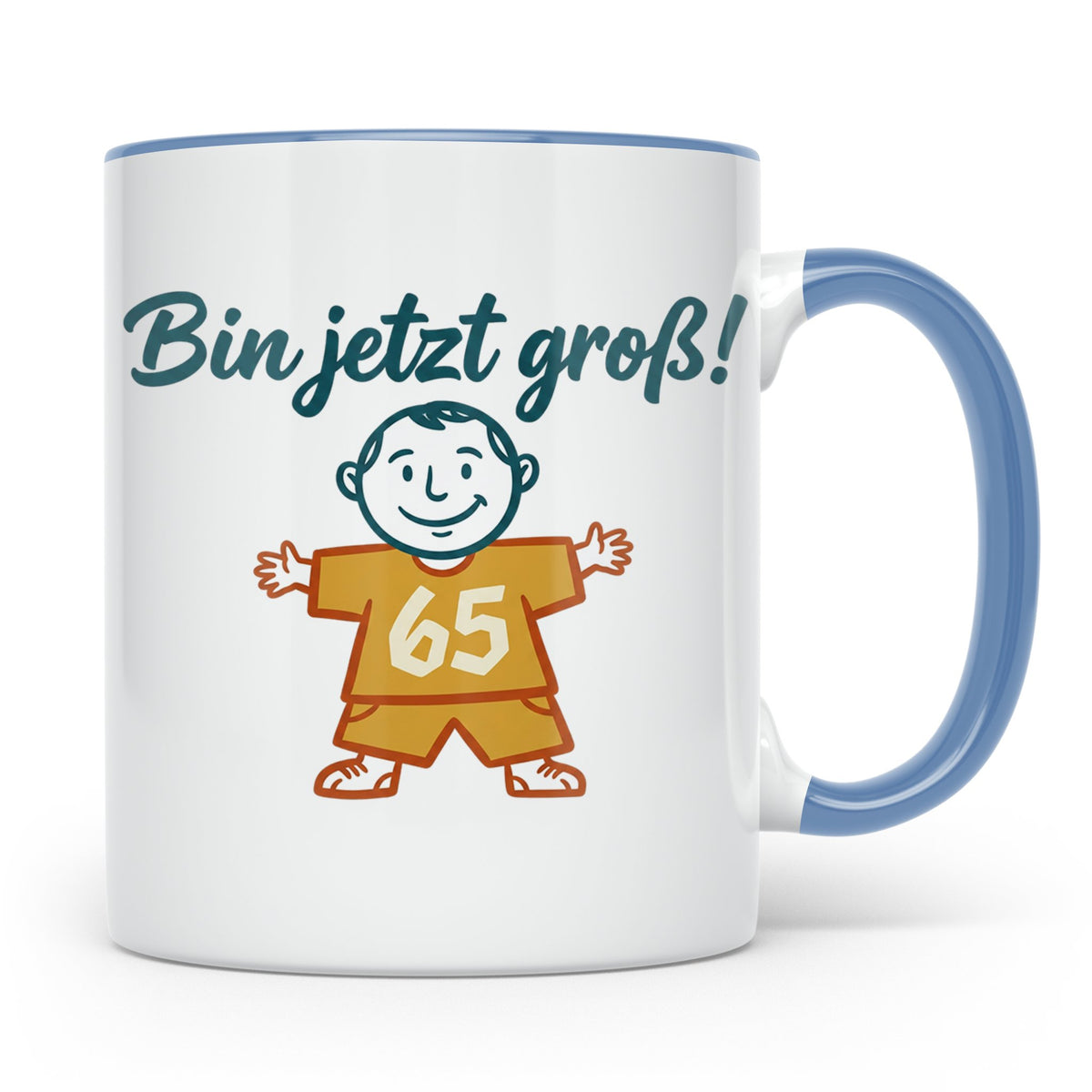65. Geburtstag Tasse für Mann | Lustiger Spruch Bin jetzt gr – Blau [farbe:blau]