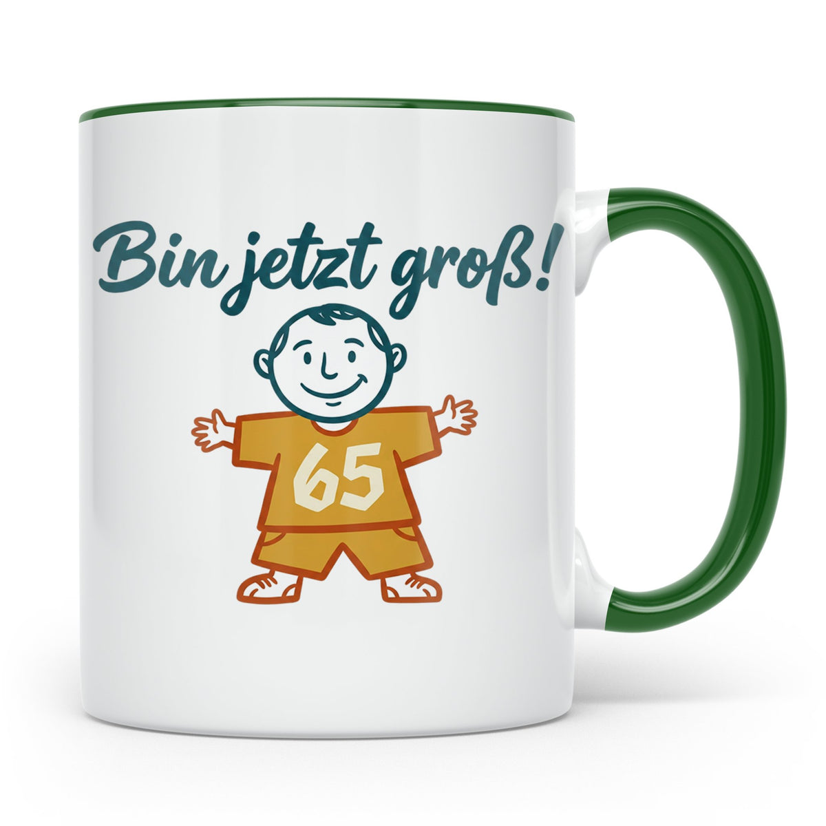 65. Geburtstag Tasse für Mann | Lustiger Spruch Bin jetzt gr – Grün [farbe:grün]