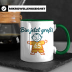 65. Geburtstag Tasse für Mann | Lustiger Spruch Bin jetzt gr – Grün [farbe:grün]
