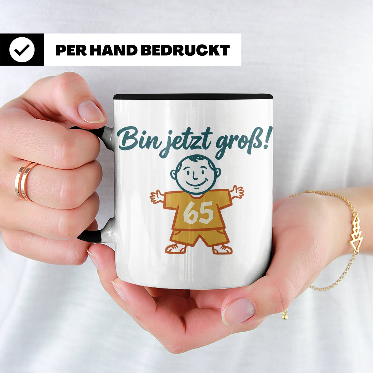 65. Geburtstag Tasse für Mann | Lustiger Spruch Bin jetzt gr – Schwarz [farbe:schwarz]