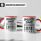 Ballett Tasse mit 5 Positionen | Lustiges Balletic Sauté Des – Rot [farbe:rot]
