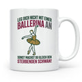 Ballerina Tasse Sterbender Schwan lustiger Spruch für Tänzer – Weiß [farbe:weiß]
